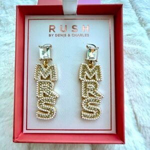 Rush by Denis & Charles MRS Wedding/Bride-to-Be Earrings